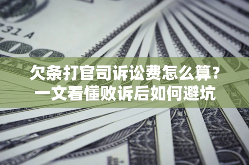 北京欠条打官司诉讼费怎么算？一文看懂败诉后如何避坑