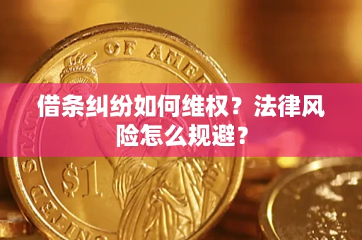北京借条纠纷如何维权？法律风险怎么规避？